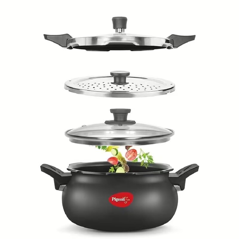 Pigeon All In One Super Cooker 5 L Induction Bottom Pressure Cooker??(Aluminium)