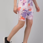 Fancy Pink Printed Gym Shorts