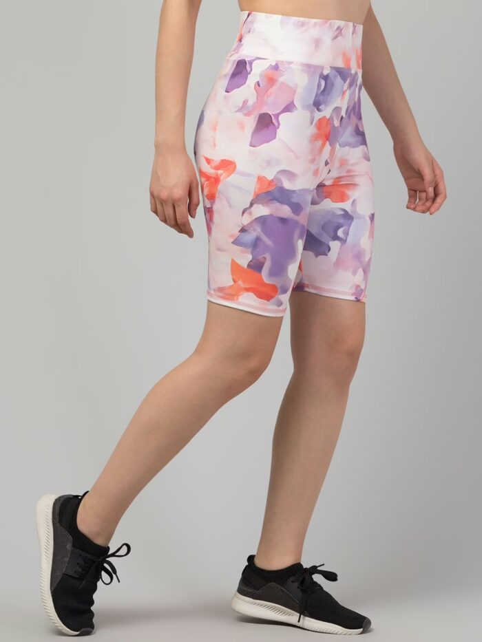 Fancy Pink Printed Gym Shorts