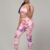 Stylish Printed Women Gym Tights and Bra Set - Image 4