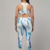 Elegant Printed Women Gym Tights and Bra Set - Image 2