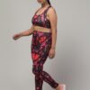Classy Printed Women Gym Tights and Bra Set - Image 2