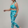 Classic Sea Printed Women Gym Tights and Bra Set - Image 3