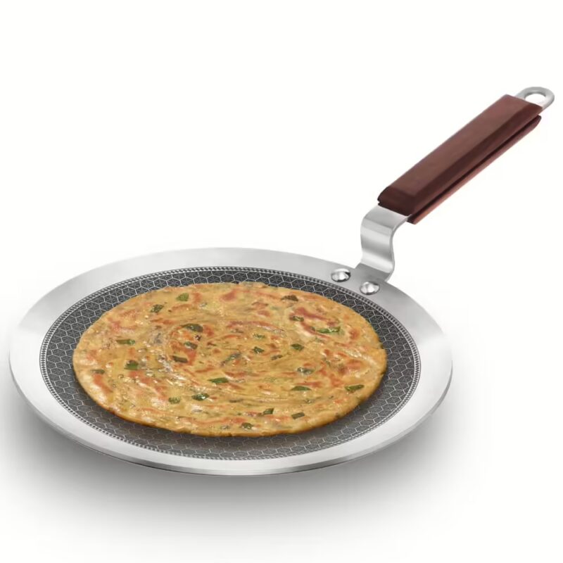 Hawkins Triply Stainless Steel Tava (NSPT26) Tawa 26 cm diameter??(Triply, Non-stick, Induction Bottom)
