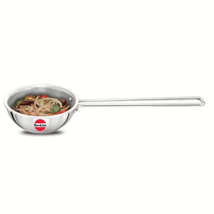 Hawkins Stainless Steel (STP15) Tadka Pan 12.64 cm diameter 0.72 L capacity??(Triply, Induction Bottom)