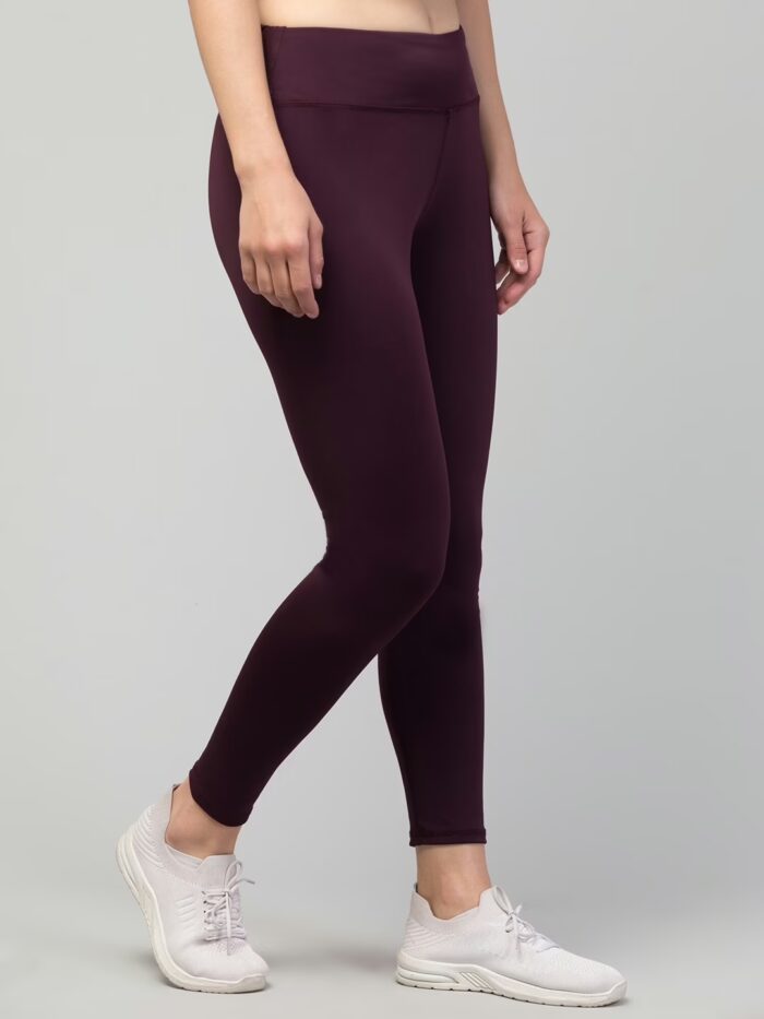 Comfort Purple Women Plain Gym Tights