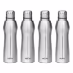 Milton Elate 1000 Ml, Bottle Pack of 4 1000 ml Bottle??(Pack of 4, Silver, Steel)