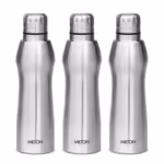 Milton Elate 1000 Stainless Steel Water Bottle 880 ML Bottle??(Pack of 3, Silver, Steel)