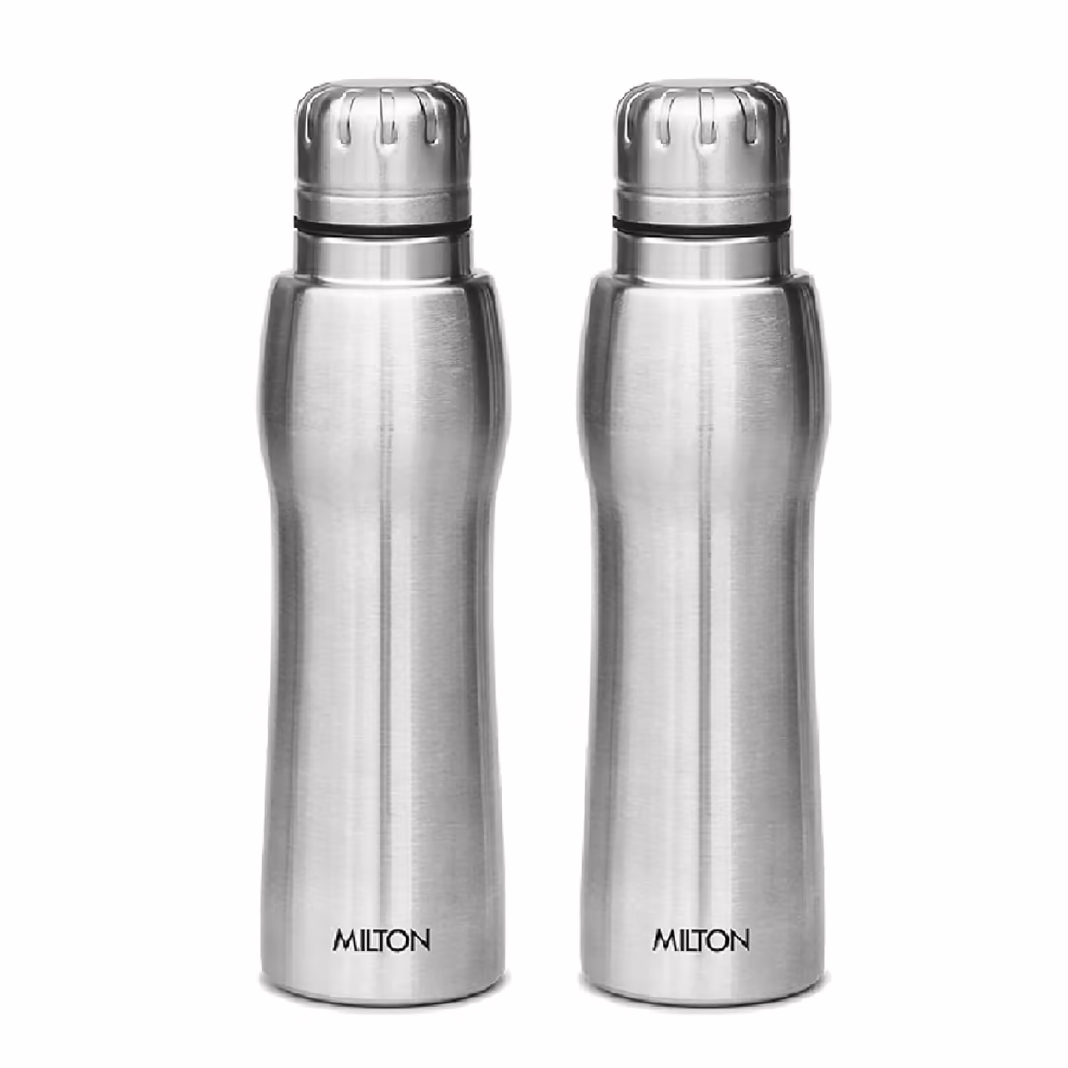 Milton Elate 750 Stainless Steel Water Bottle, Set of 2, 635 ml Each, Silver 635 ml Bottle??(Pack of 2, Silver, Steel)