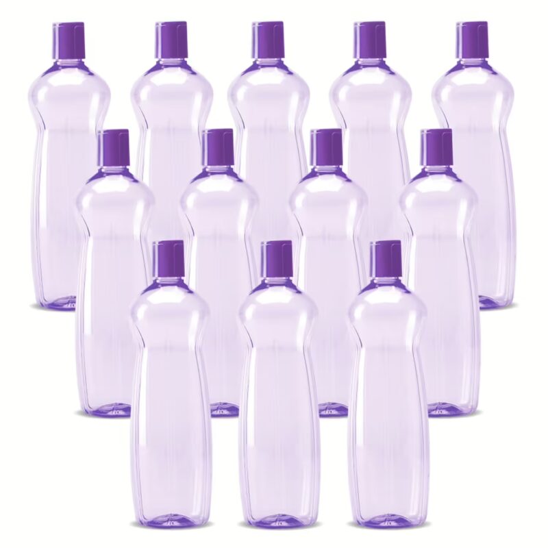 Milton Pacific 1000 Pet Bottles 12 Pcs Set, PURPLE MY 1000 ml Bottle??(Pack of 12, Purple, PET)