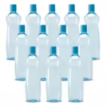 Milton Pacific 1000 Pet Water Bottles, 1 Litre Each, Set of 12, Sky Blue | BPA Free 1000 ml Bottle??(Pack of 12, Blue, PET)