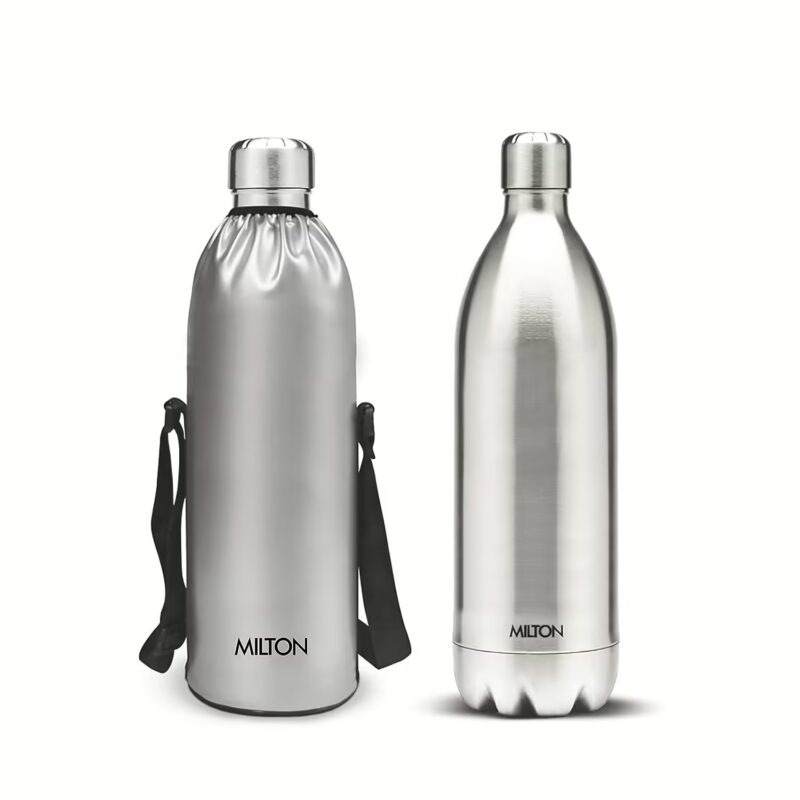 Milton Duo Dlx Thermosteel Bottle 24Hrs. Hot & Cold 1500 ml Bottle??(Pack of 1, Silver, Steel)