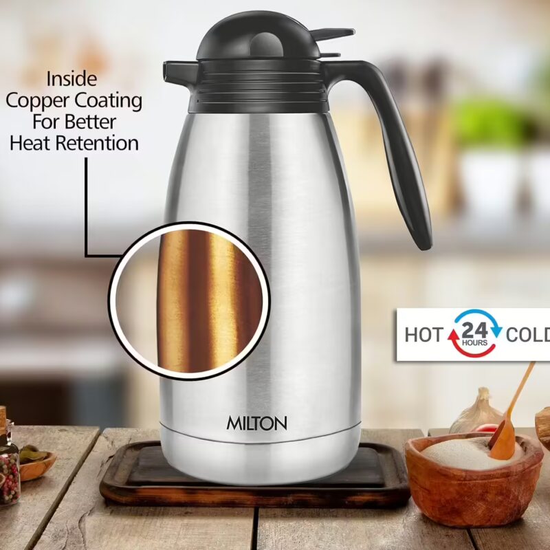 Milton Thermosteel Carafe 1500 ml Flask??(Pack of 1, Silver, Steel)