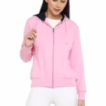 Women Cotton Pink Hooded